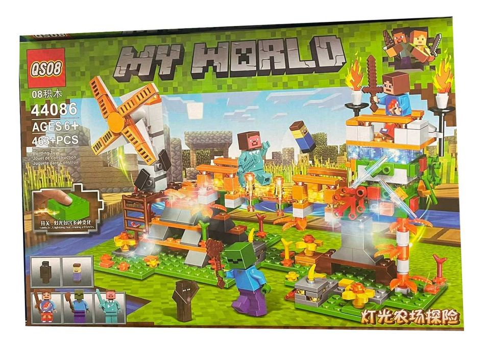 KIocki My World Minecraft Obrona Złotego Wiatraka 463 el. z Polski