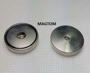 Uchwyt magnetyczny A 75 L magnes neodymowy pod wkręt w obudowie duży