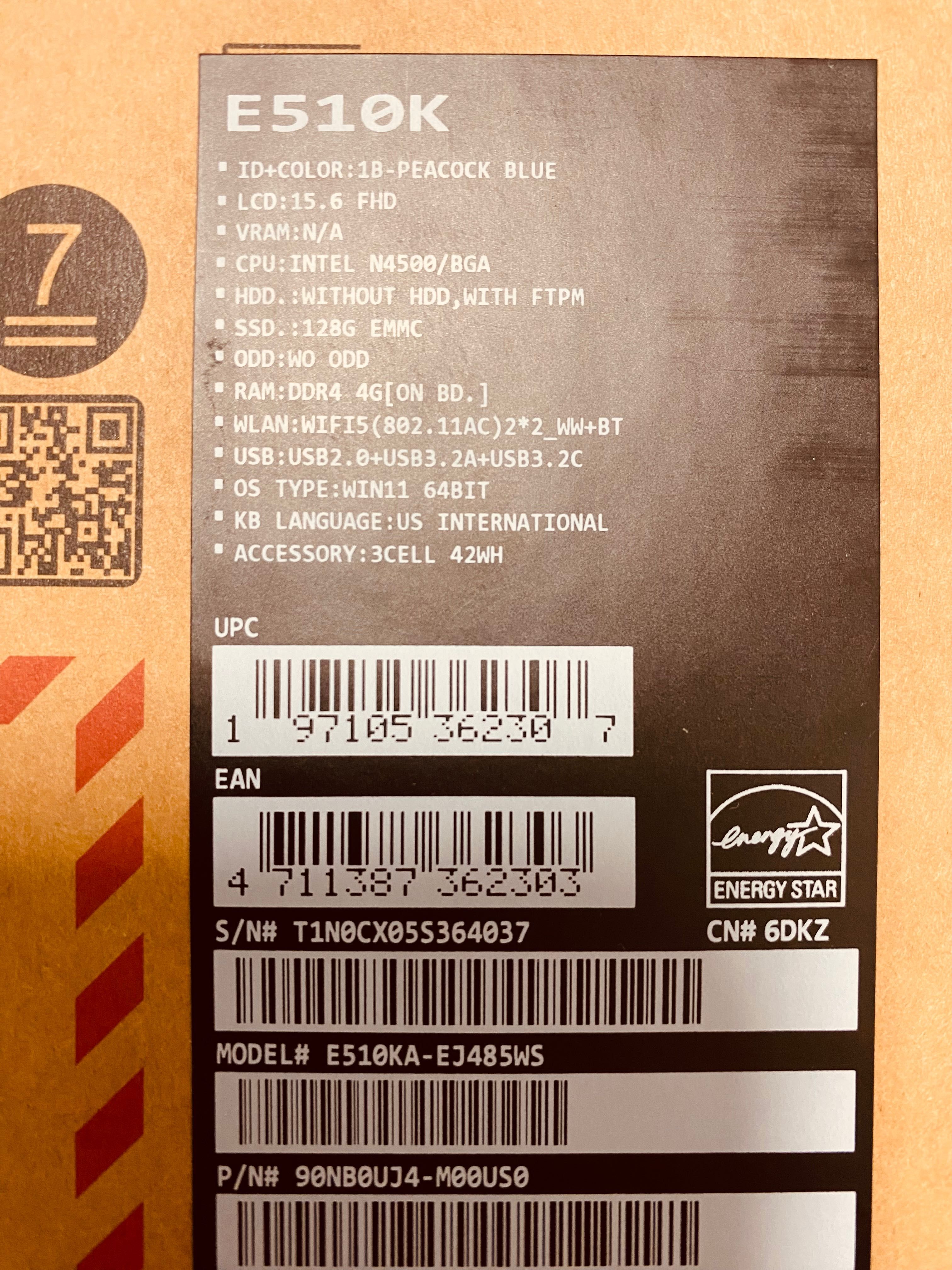 Notebook Asus Vivobook Go 15 E510KA-EJ485WS NOWY!!! Gwaracja