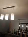 Lampa wisząca 3 szt + 1 listwa z 3 lampami