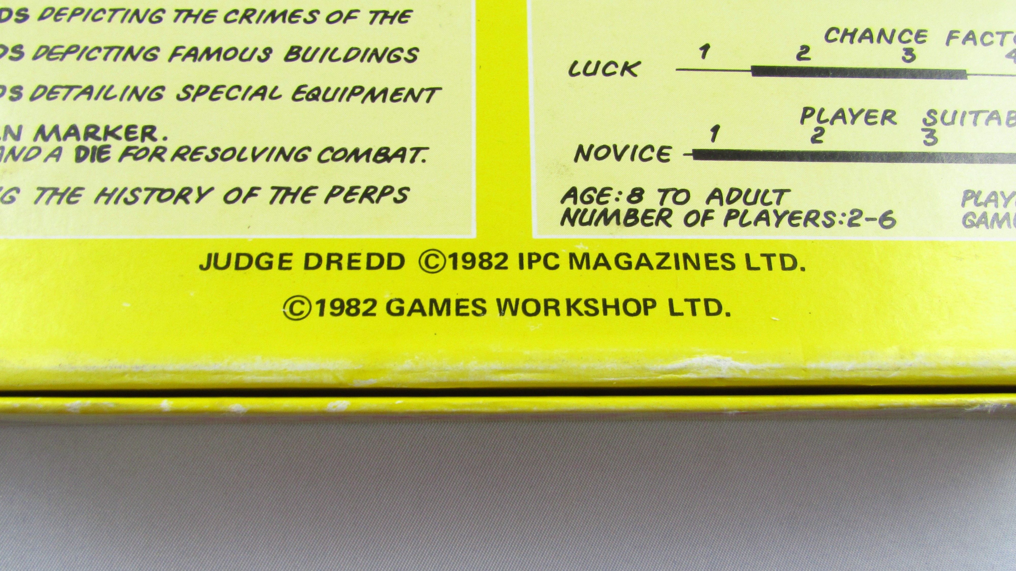 GAMES WORKSHOP - Judge Dredd Gra Planszowa 1982 r.
