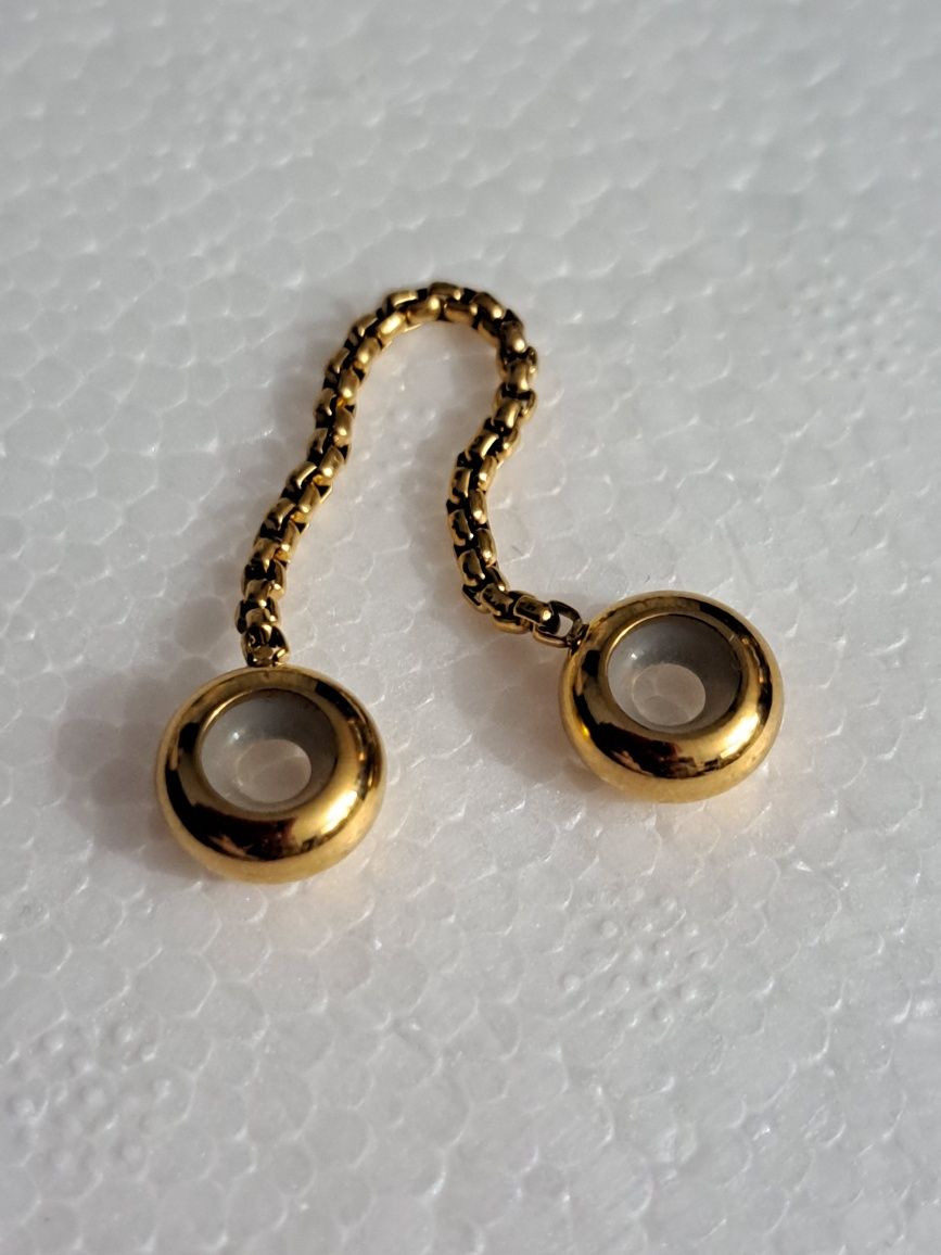 Charms łańcuszek zabezpieczający zloty - stal chirurgiczna 316l.