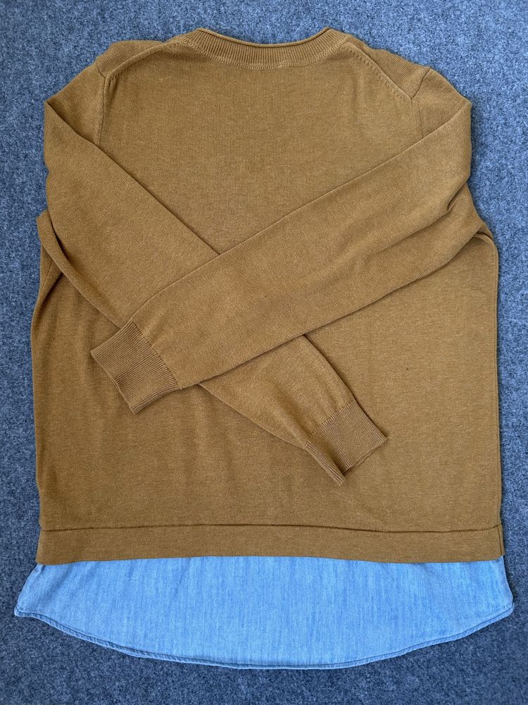 Sweter damski 38 miodowy okragly dekolt Esprit sportowy styl #esprit38