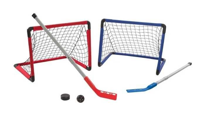 Crivit Zestaw do unihokeja 2 bramki składane + 2 kije piłka krążek