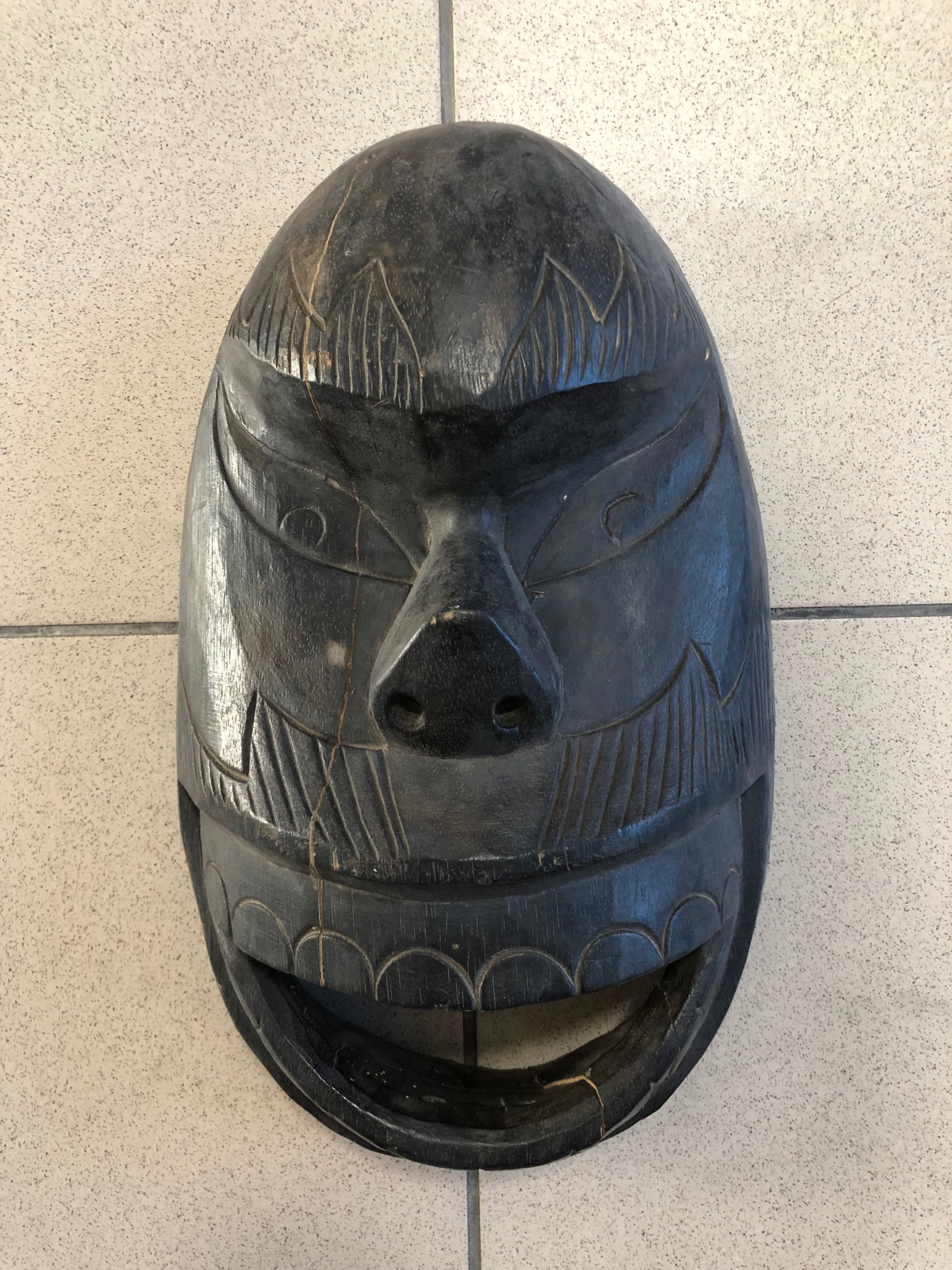 Drewniana maska afrykańskiego boga - na ścianę