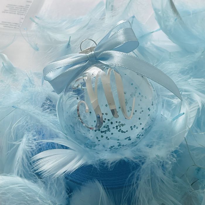 Bombki z inicjałem, imieniem, napisem okrągłe i serca