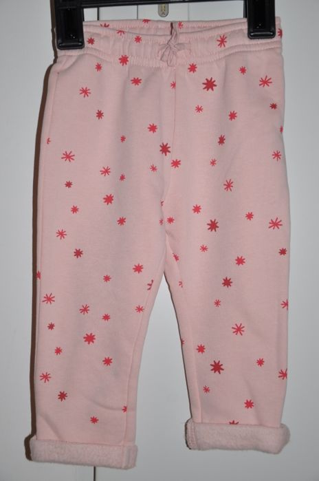 Marks &Spencer Różowe ciepłe spodenki w gwiazdki Roz. 86 cm