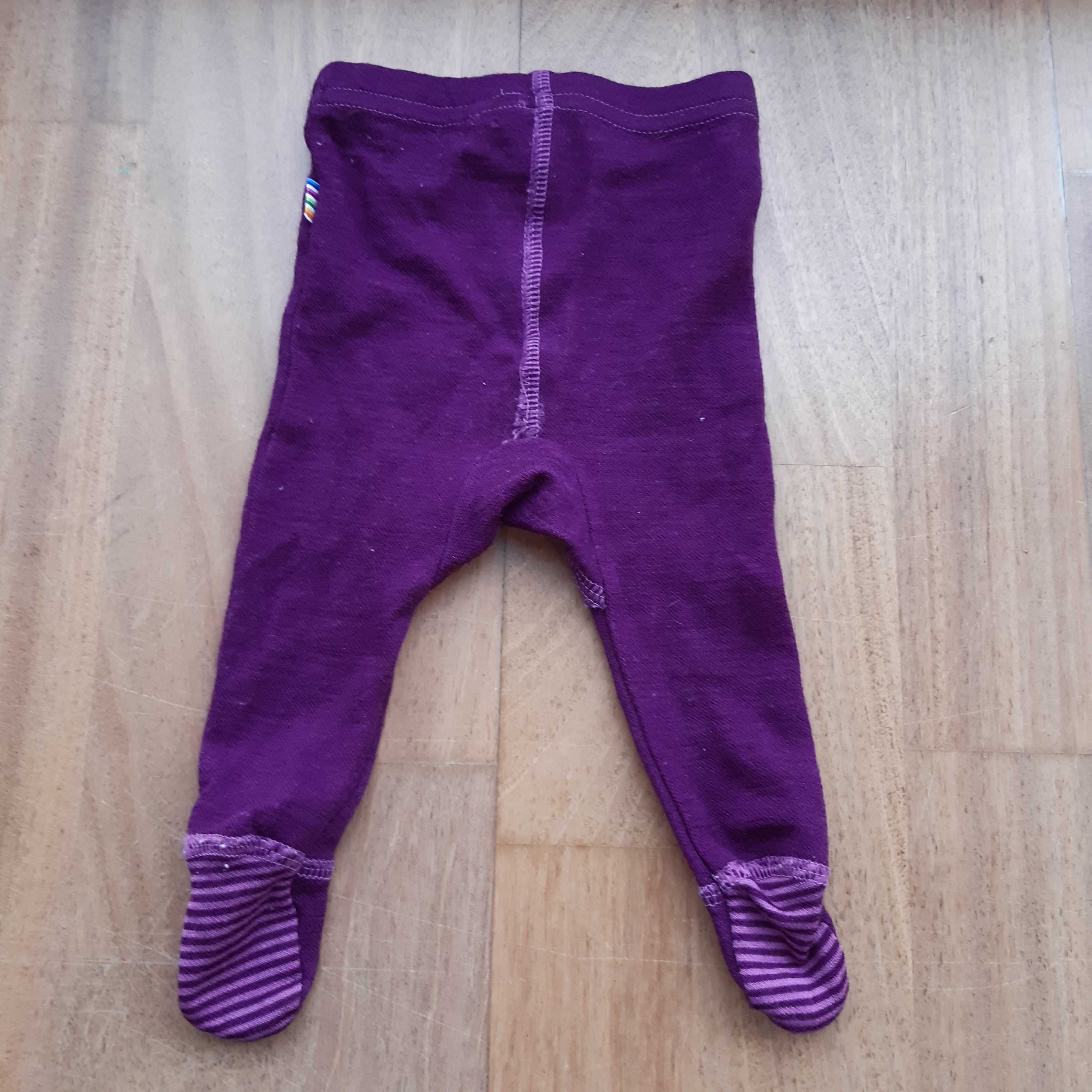 Śpiochy/spodenki 95% wełniane/merino, Joha, fioletowe rozm.50