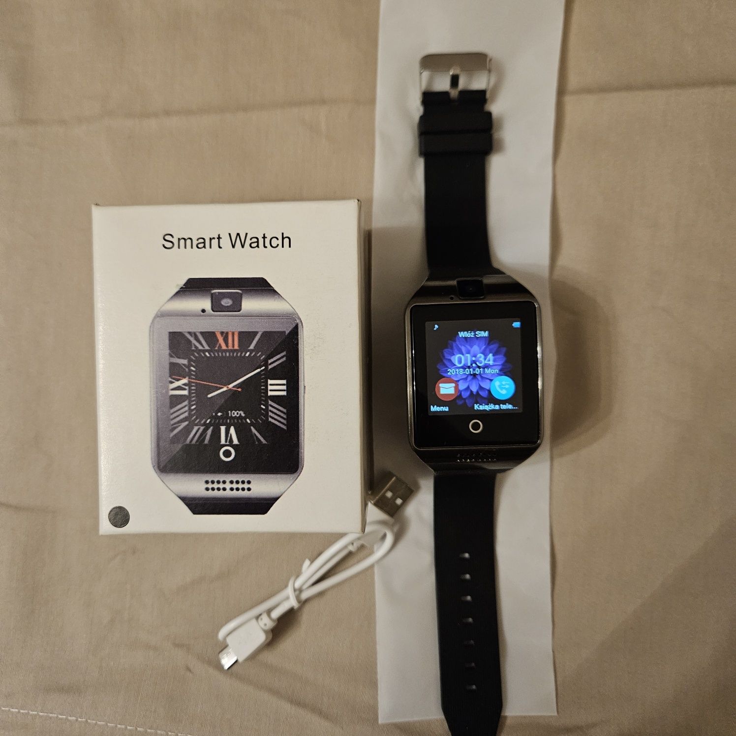 Smartwatch Q18 kamera SIM MICRO SD NFC