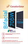 Canadian Solar Bifacial 705W Painel Fotovoltaico monocristalino 700W