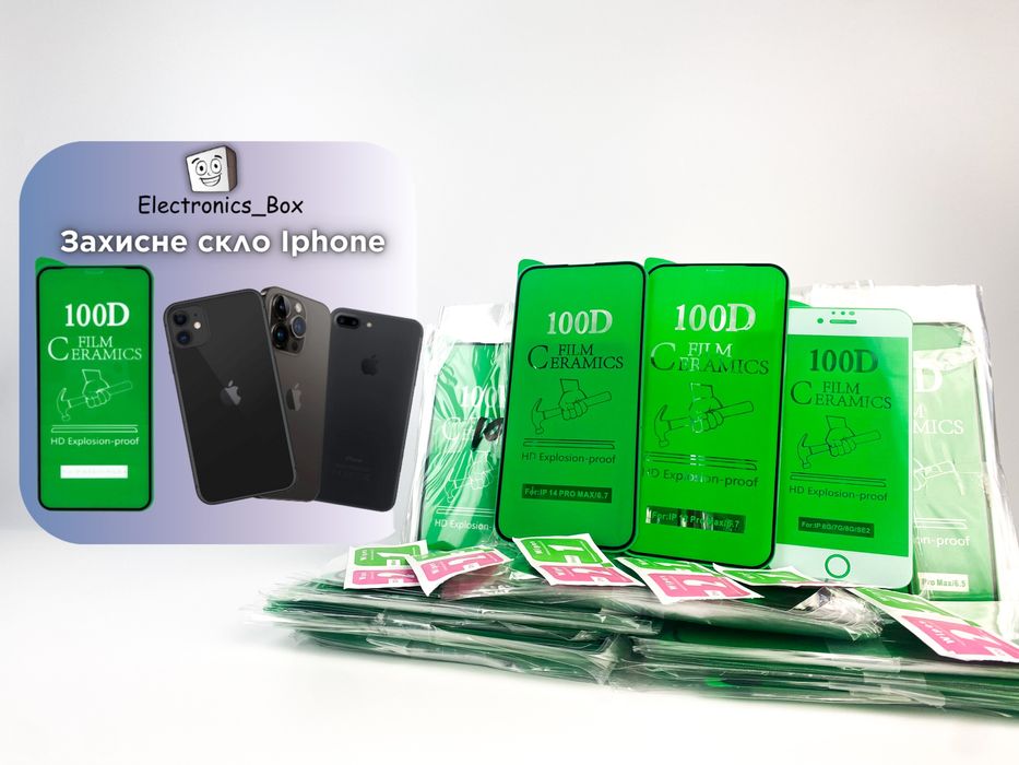 Захисне скло на моделі Iphone 6-14  100D Кераміка