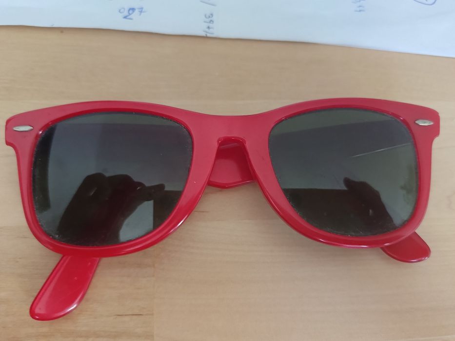 Vintage okulary Ray Ban czerwone