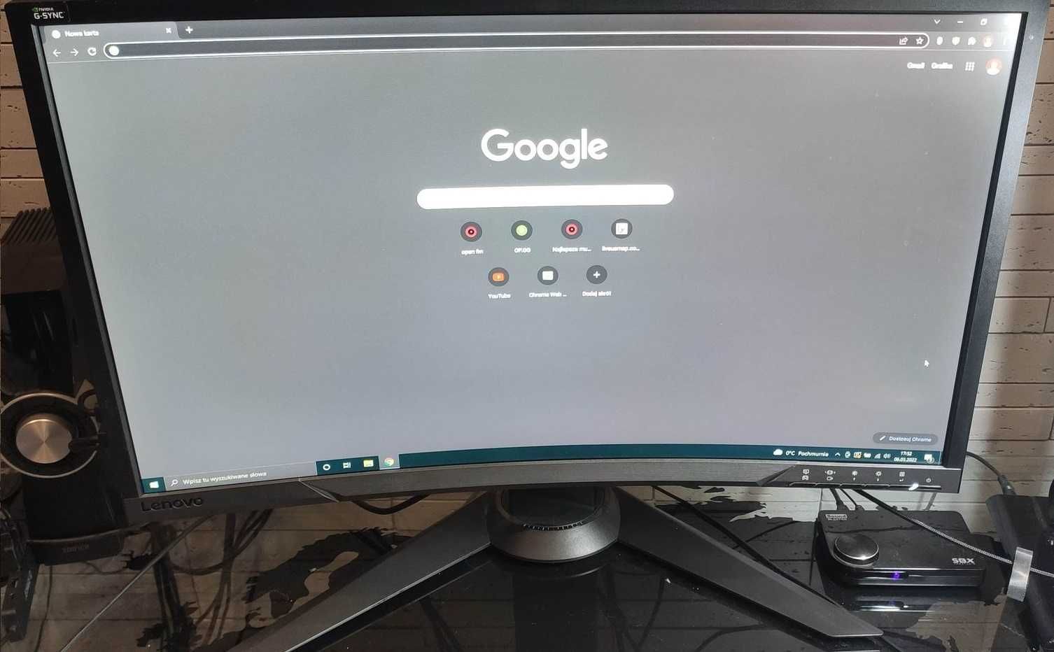 Monitor gamingowy Lenovo Y27G 27 cali 144 Hz GSync zakrzywiony