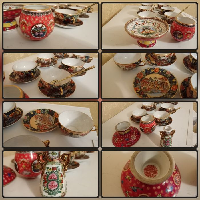 Подсвечники. Бронза. Китайский сервис . Фарфор.На случай блекаута.