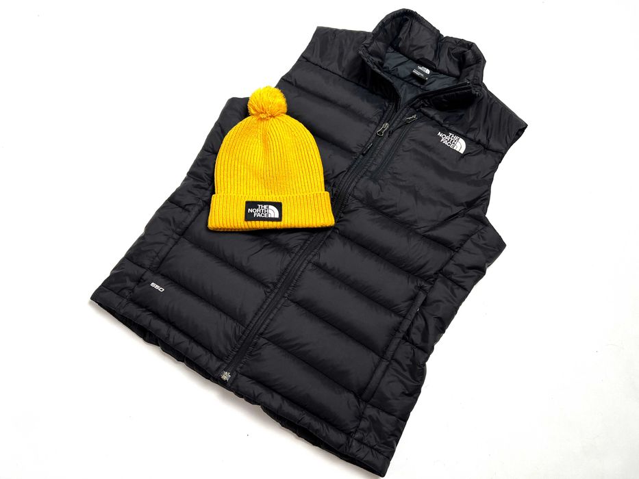 Пуховая жилетка The North Face 550 - M - шапка куртка