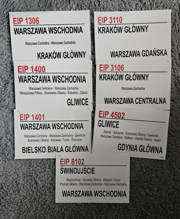 Tablice relacyjne pociągów EIP