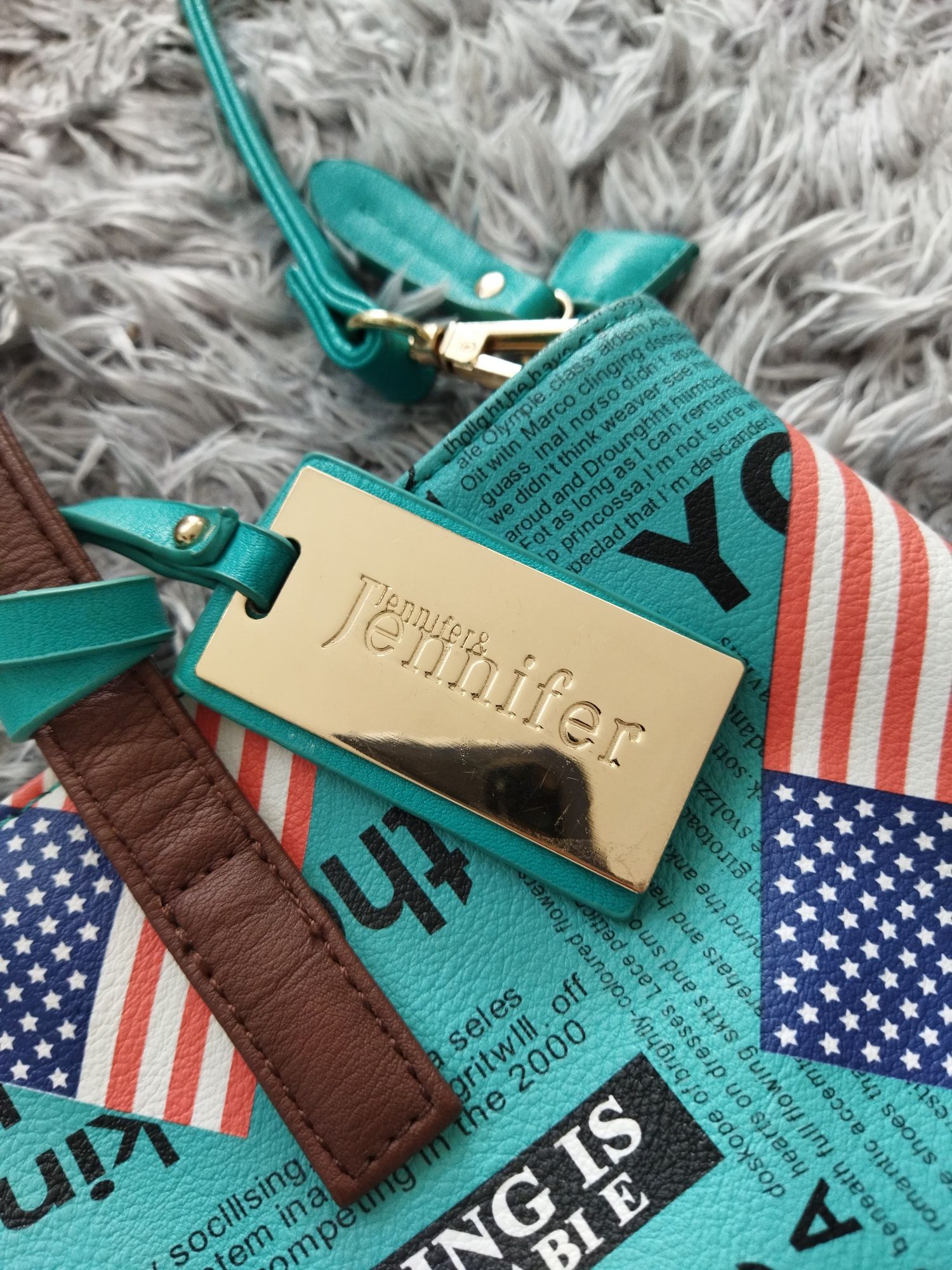 Torba torebka Jennifer & Jennifer z flagą USA odbiór Koszalin