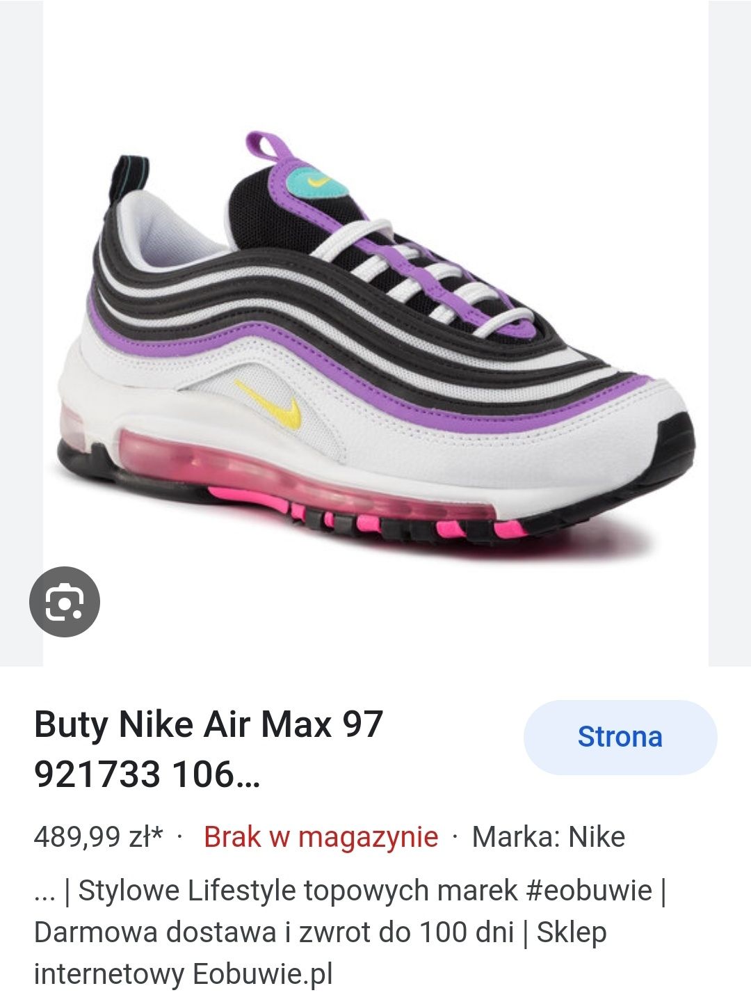 Buty Nike Air Max 97 WMN rozmiar 38,5 okazja Sneakers