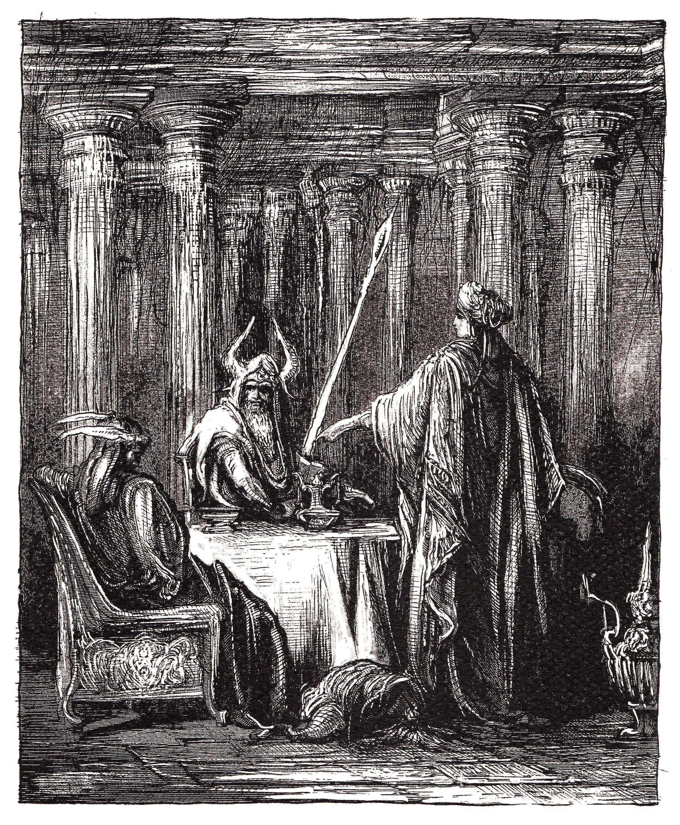 4 prace tworzące cykl pt."Mitologia germańska"