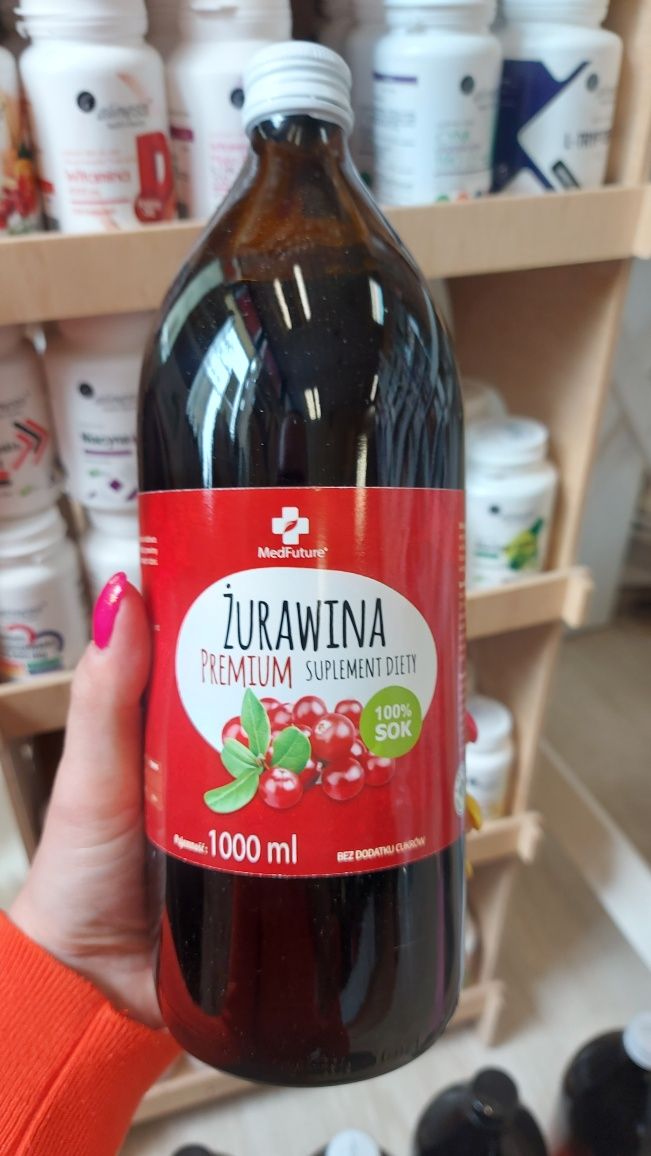 Medfuture sok z żurawiny 1000ml moczopędna, układ krązenia