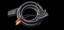 AMIGA Euro ORYGINALNY wtyk DB23 KABEL HQ przewód Oplot TV SCART 3m