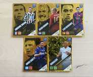 5 cromos lendas Zidane, Ronaldo, Xavi, Robben, Zanetti Fifa 365 Panini