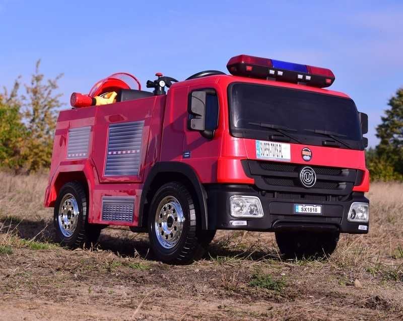 Auto samochód na akumulator Wóz Strażacki samochodzik straż pożarna