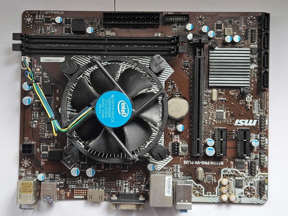 sprzedam płyta  główna-h110m pro plus+8 gb ram procesor i3 6100