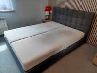 Łóżko do sypialni materac 160x200 szare łoże