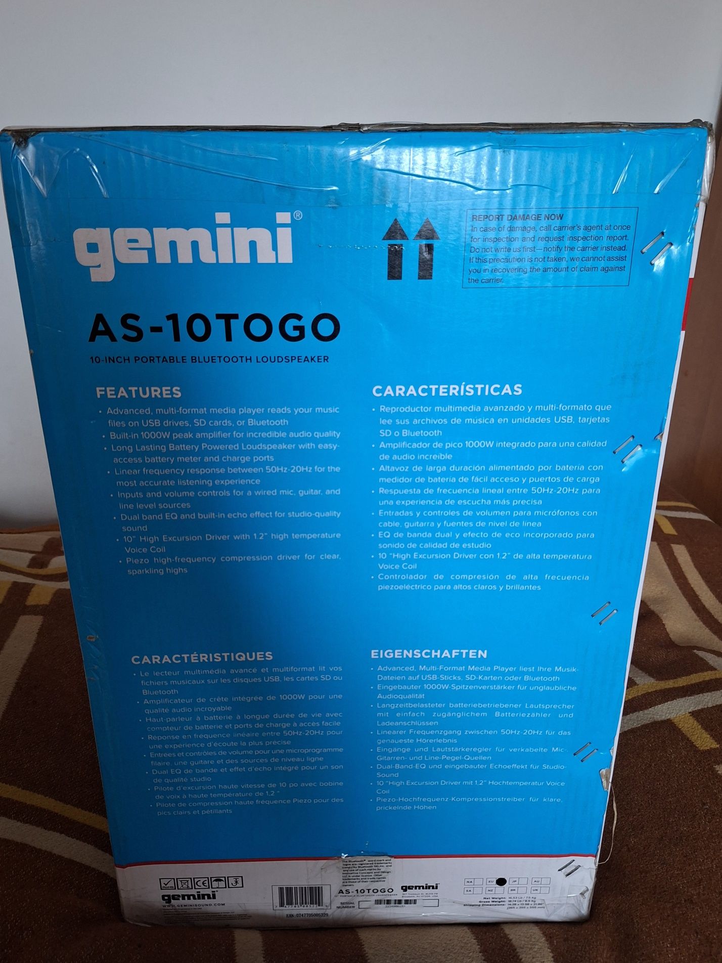 NOWE Dwie kolumny Gemini AS-10TOGO