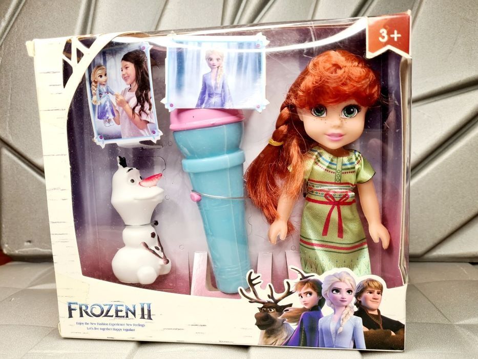 Super zestaw laleczka z grającym mikrofonem Frozen Kraina Lodu nowe