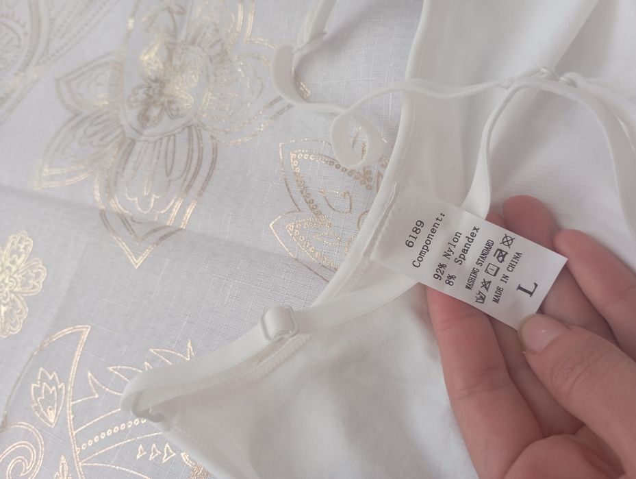 Біле боді з утяжкою  46-48р L