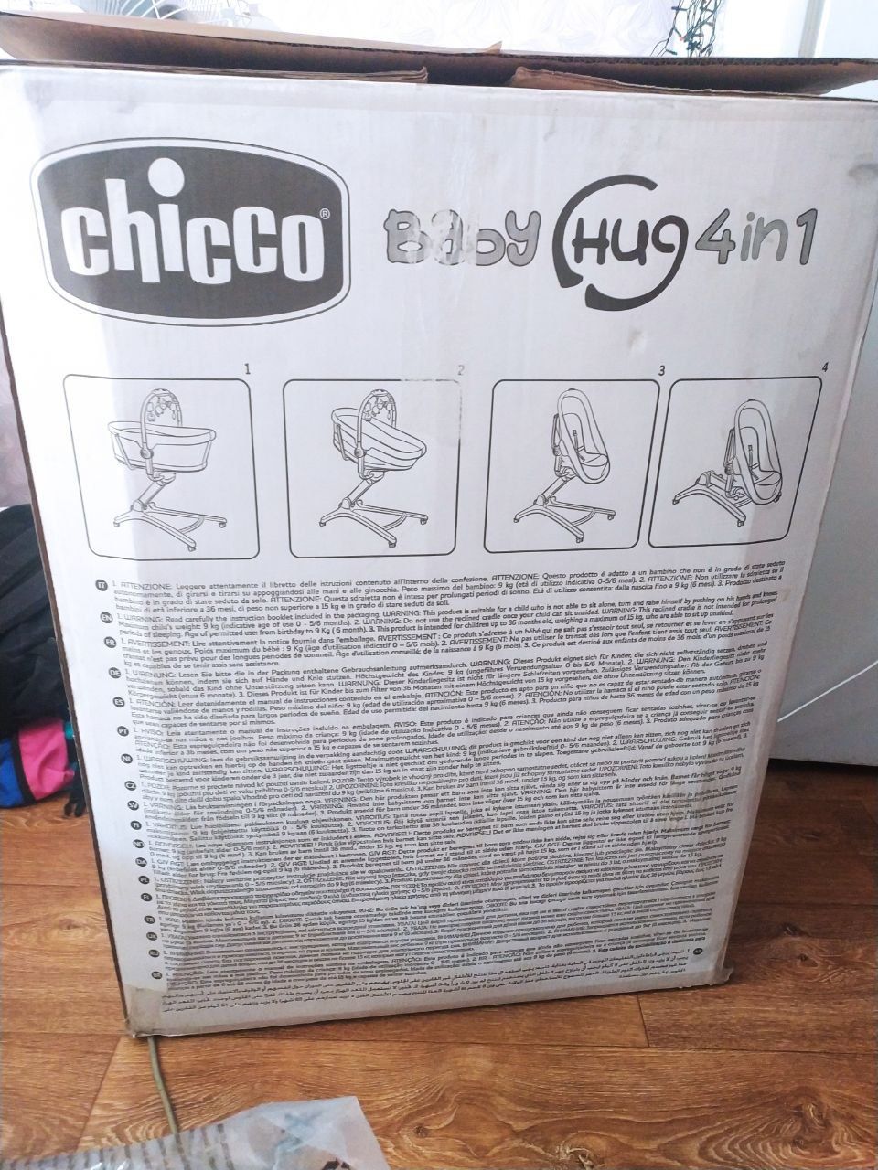 Кроватка-стульчик Chicco Baby Hug 4 в 1 Березовая