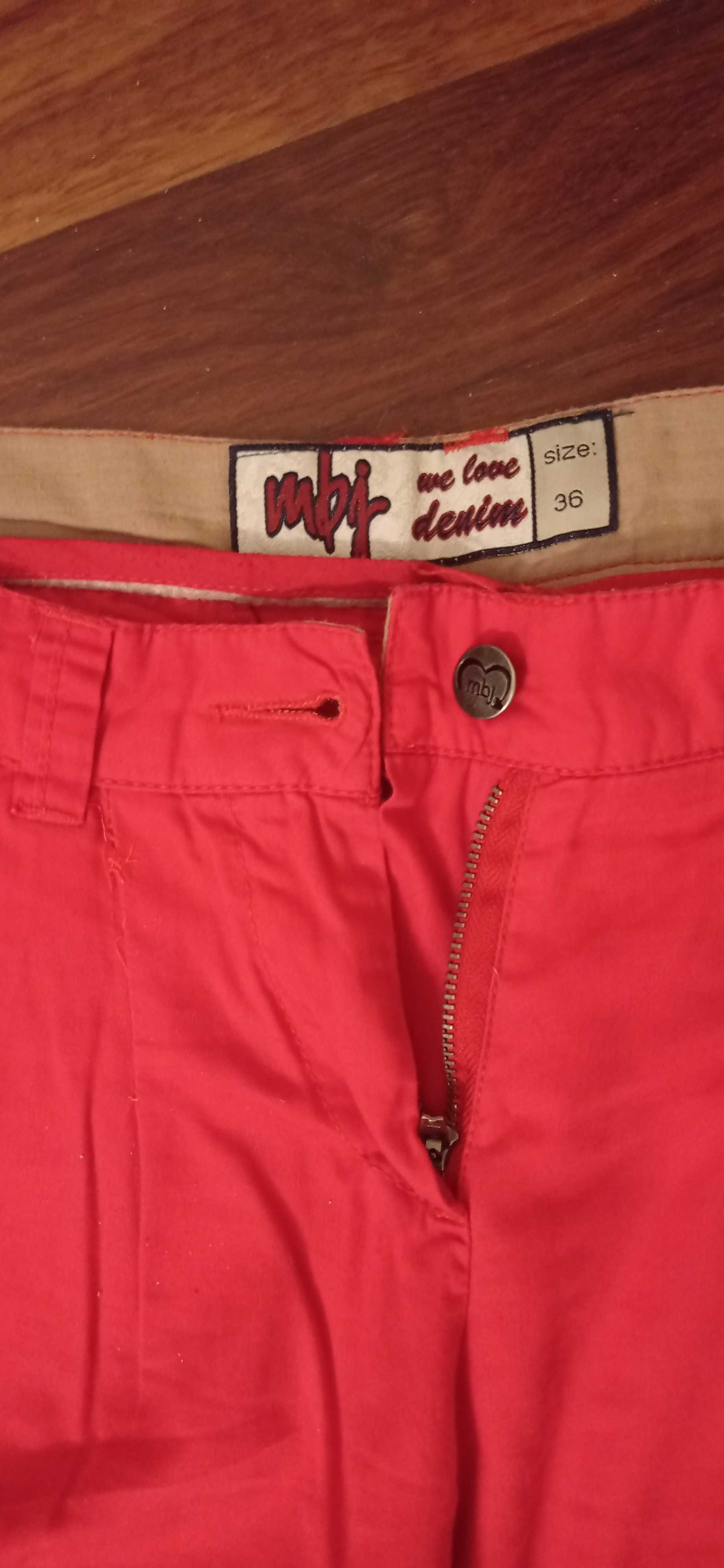 Spodnie z bawełny czerwone