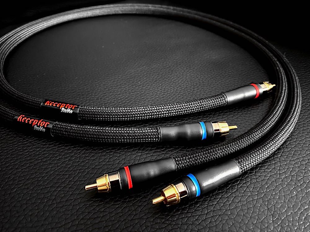 Interkonekt RCA Receptor Audio Kabel Hi-End Przewód Japoński 1m