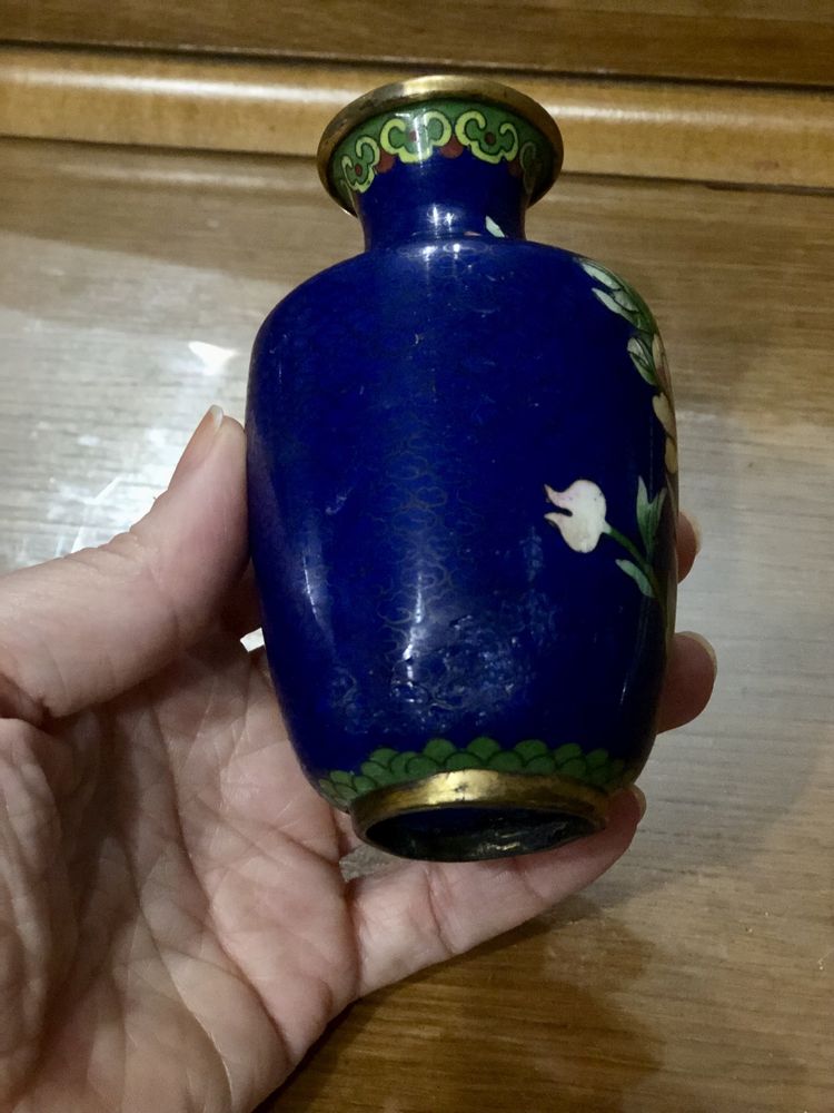 Винтажная китайская вазочка, клуазон