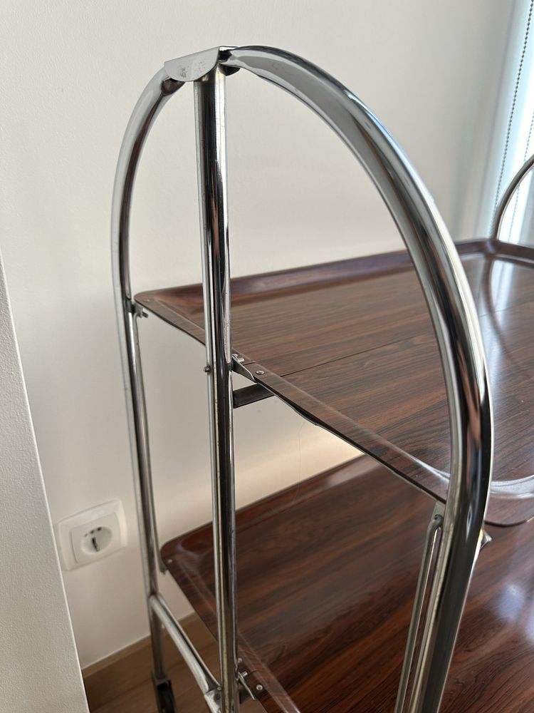 Mesa de apoio trolley dobrável vintage - impecável.