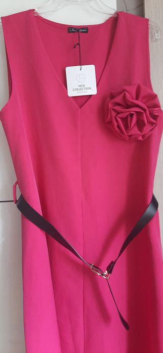 Śliczna sukienka fuksja do 104 biust nowa
