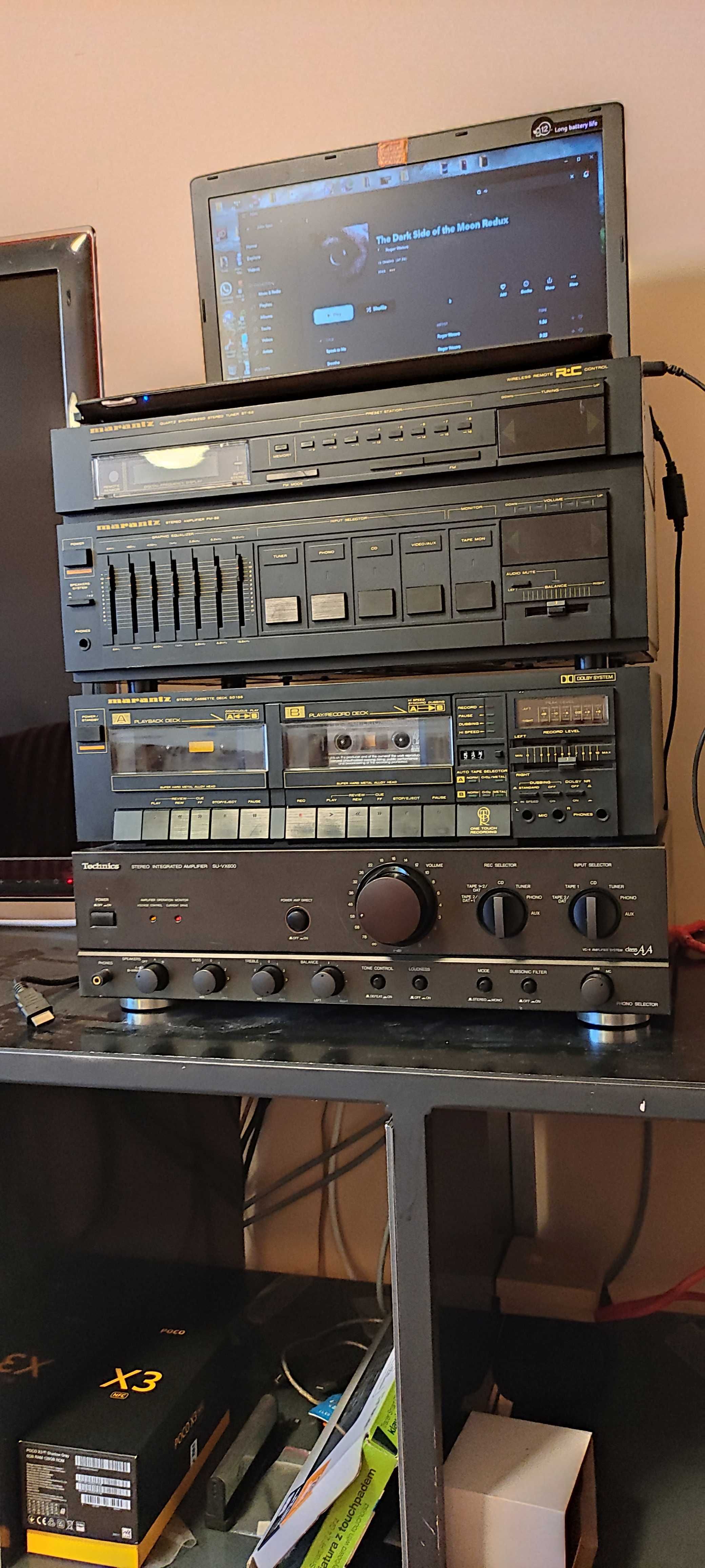 Wieża amplituner Marantz TA-52, magnetofon kasetowy Marantz SD 155