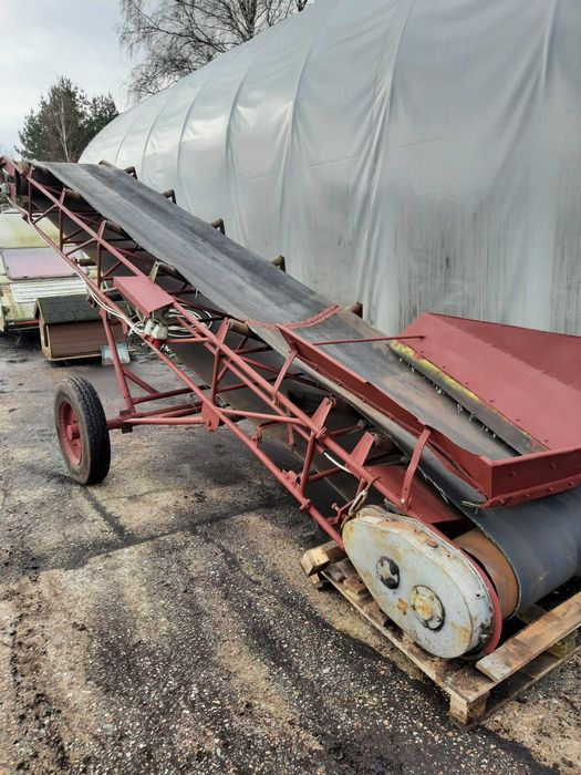 Taśmociąg , Przenośnik 6 mb. szerokość 80 cm. fabryczny