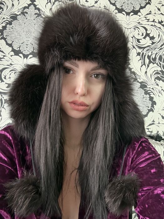Шапка хутро песець вушанка ушанка зимова