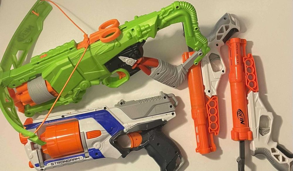 Pistolety nerf 4 sztuki