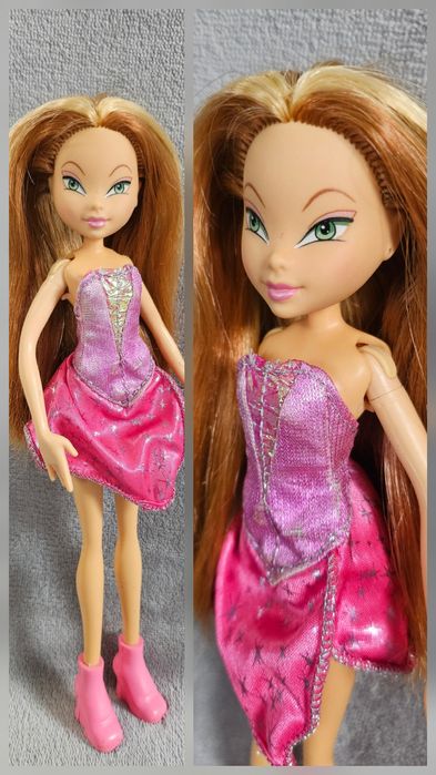 Lalka Winx Club Flora Flutter Magic 2006 Mattel vintage doll