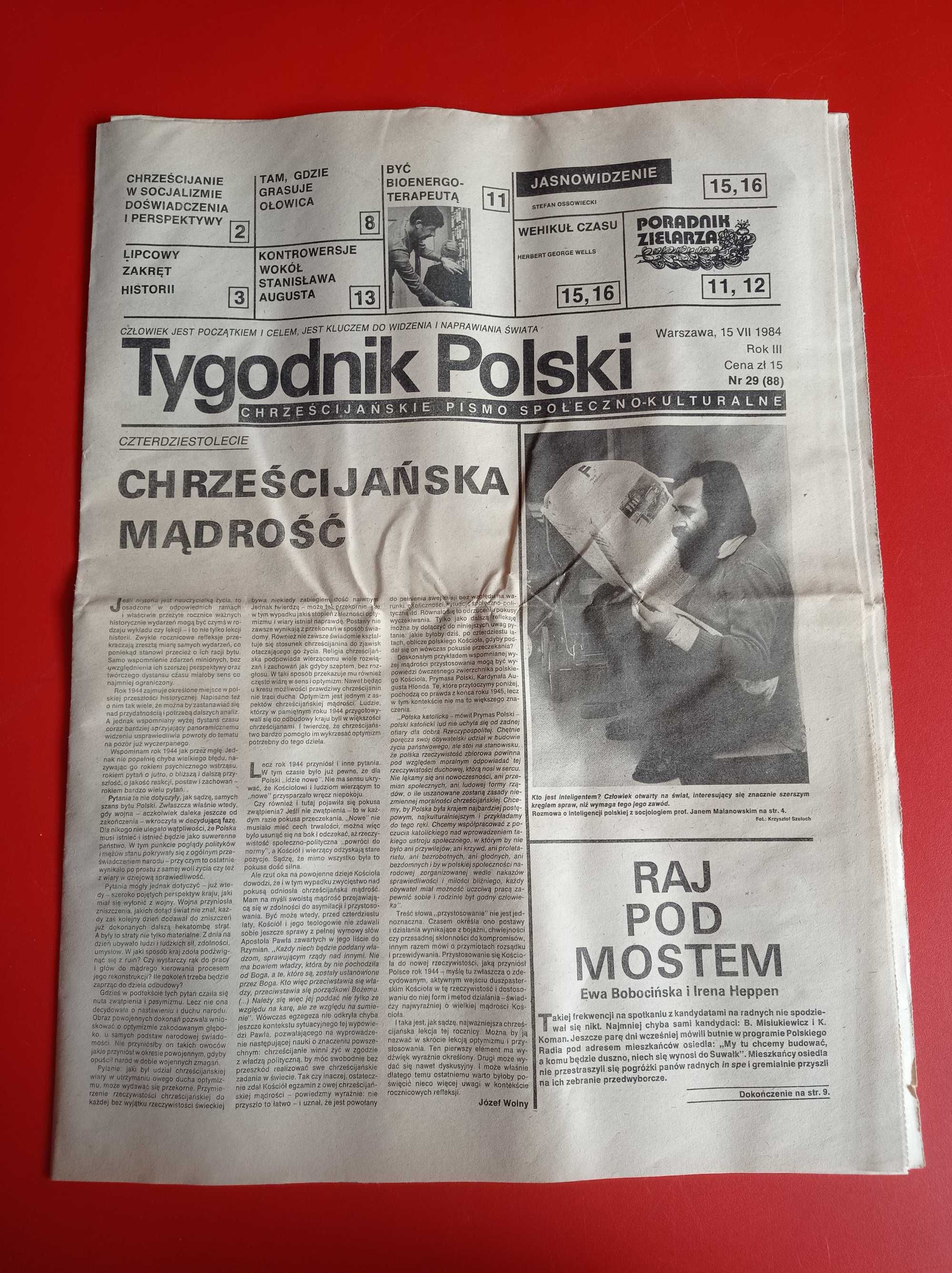 Tygodnik Polski, nr 29/1984, 15 lipca 1984