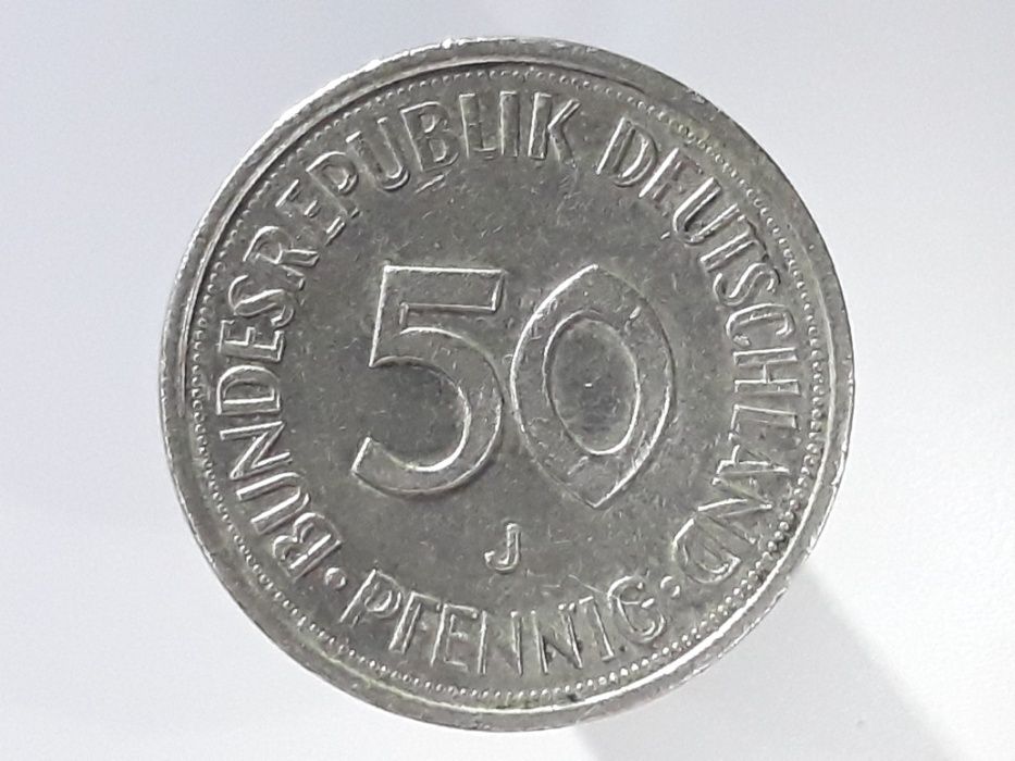 Stare monety. Moneta 50 pfennig / fenigów Niemcy RFN 1982 J