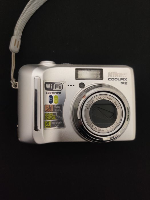 Nikon Coolpix P2 WI-FI Aluminum Вінтажна Мильниця фотоапарат '