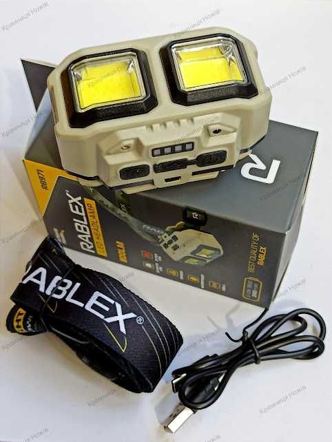 Налобний ліхтар Rablex RB971 білий+червоний Фонарик Rablex Сенсорный