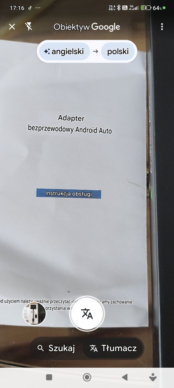Adapter bezprzewodowy Android auto