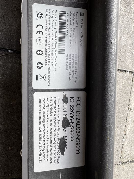 Hulajnoga elekteyczna Xiaomi M365 25mk/h