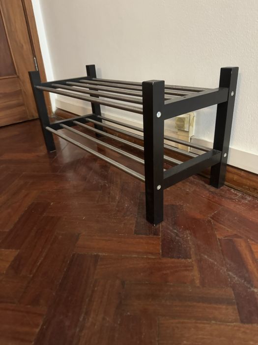 TJUSIG Sapateira, preto, 79x32x37 cm
